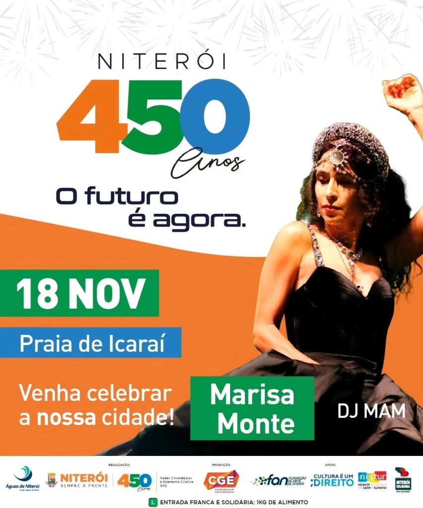 Marisa Monte se apresenta neste sábado no aniversário de Niterói