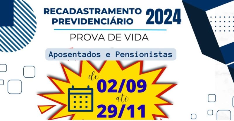 Aposentados. Começou na última segunda-feira (2), o Recadastramento Previdenciário (prova de vida) dos aposentados e pensionistas do ITAPREVI.