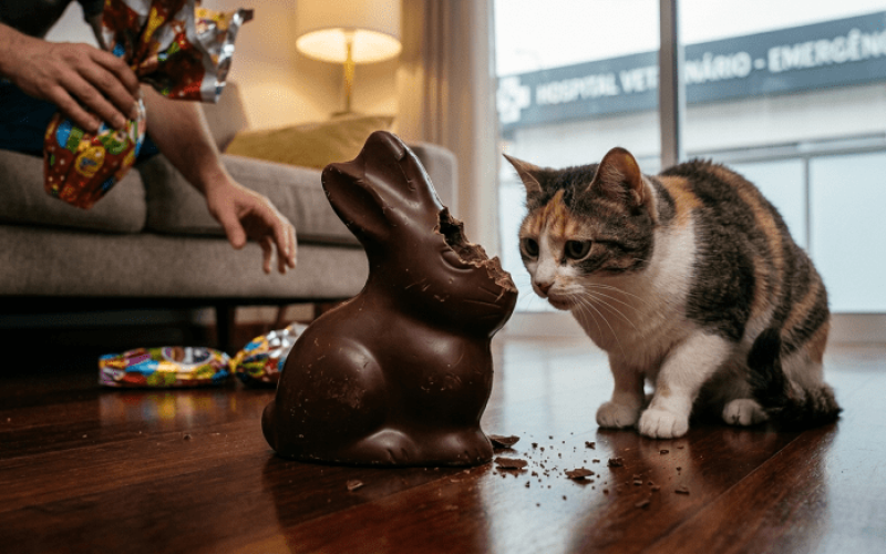 chocolate com gato