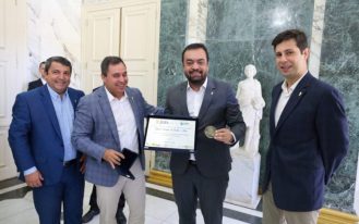 Rio de Janeiro - RJ - 09/03/2023 - O governador Cláudio Castro recepciona Comitiva do School Sport Federacion (Gymnasiade)
Foto: Rafael Campos